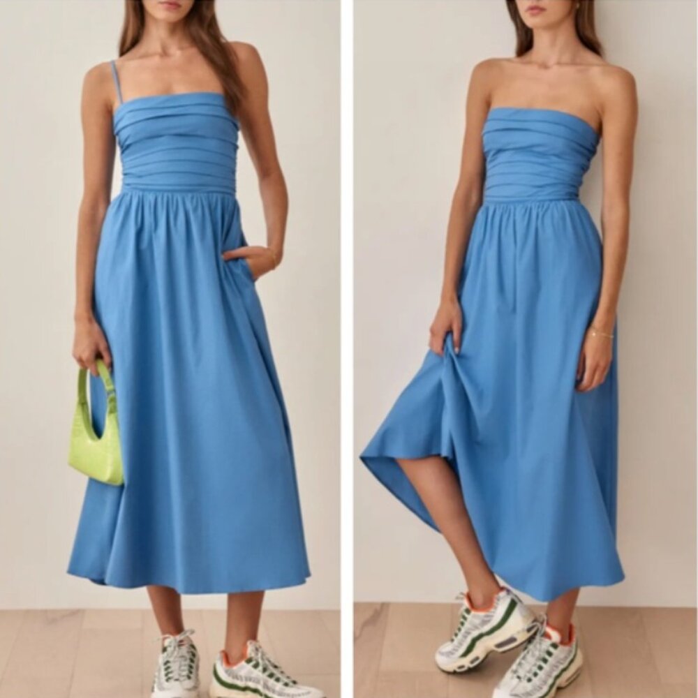 Reformation Lissa Dress - Azure Blue - Picture 2 of 8